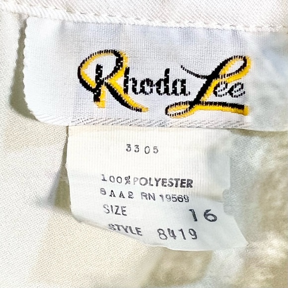 VINTAGE lace ruffle fancy blouse button down Victorian high neck ribbon bow 80s - Picture 10 of 14